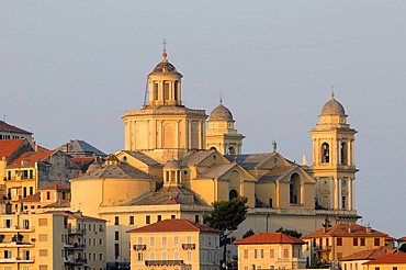 Imperia, Porto Maurizio district with classical cathedral, Riviera dei Fiori, Liguria, Italy, Europe