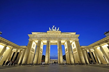 Brandenburg Gate at night, Berlin, Germany, Europe