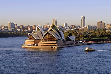 Sydney Opera House seen from the Harbour Bridge, Sydney, Australia