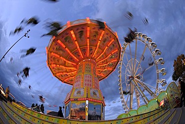 Swing carousel on a fairground