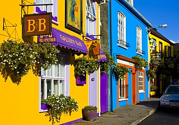 Colored house facades in Kinsale, Ireland, Europe