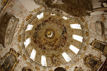 Cupola of Ettal Abbey, Bavaria, Germany, Europe