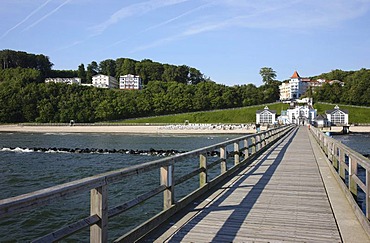 Pier in Sellin on the Baltic Sea, Ruegen Island, Mecklenburg-Vorpommern, Germany, Europe