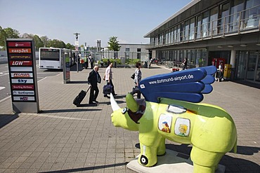 Dortmund Airport departures terminal, North Rhine-Westphalia, Germany, Europe