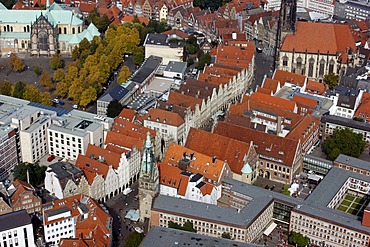 Prinzipalmarkt Market, city centre of Muenster, North Rhine-Westphalia, Germany, Europe