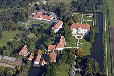 Harkotten mansion, Sassenberg, Muensterland, North Rhine-Westphalia, Germany, Europe