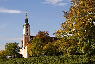 Baroque Birnau church, monastery, basilica, Lake Constance, Baden-Wuerttemberg, Germany