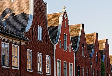 Dutch quarter, historic row of houses, red brick, Potsdam, Brandenburg, Germany, Europe