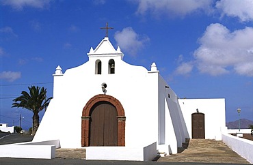 Church in Tiagua, Lanzarote, Canary Islands, Spain, Europe