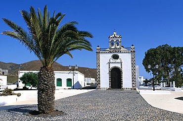 Church in Guatiza, Lanzarote, Canary Islands, Spain, Europe