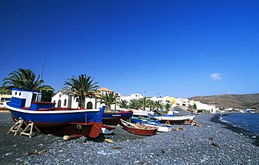 Fishing boats in La Lajita, Fuerteventura, Canary Islands, Spain, Europe