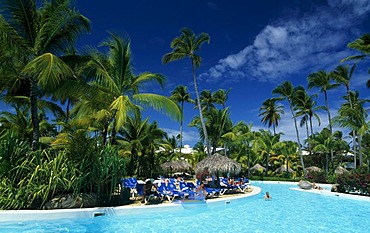 Swimming pool, Melia Caribe Tropical Hotel in Playa Bavaro, Punta Cana, Dominican Republic, Caribbean