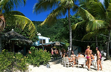 Beach bar at White Bay on Jost Van Dyke Island, British Virgin Islands, Caribbean