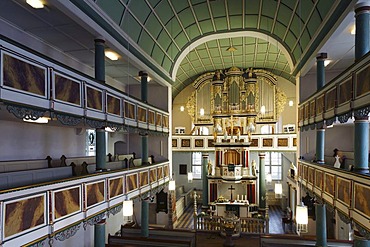 Interior of the Reformed Church in Dermbach, Rhoen, Thuringia, Germany, Europe