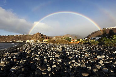 Rainbow in Playa de Santiago, La Gomera, Canary Islands, Spain, Europe