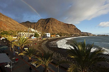 Beach in La Playa, Valle Gran Rey, La Gomera, Canaries, Canary Islands, Spain, Europe