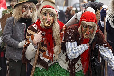 Witches, Mullerlaufen parade in Thaur, carnival tradition, Tyrol, Austria