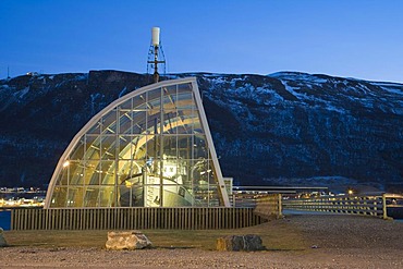 The old sealer Polstjerna, polar night, winter, Tromso, Troms, Norway