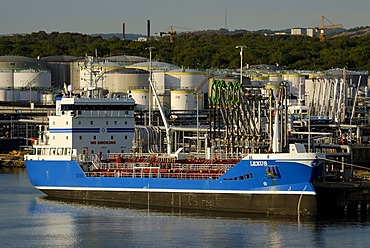 Tanker at the fuel depot, Gothenburg, Sweden, Scandinavia, Europe