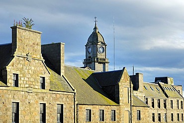 Historic city houses in Aberdeen, Scotland, Great Britain, Europe