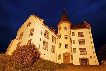 Krenkinger Castle at night, Engen, Constance administrative district, Baden-Wuerttemberg, Germany, Europe