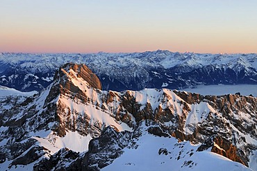 Mt Altmann, 2436 m, second highest mountain of the Alpstein Alps, Canton of Appenzell Innerrhoden, Switzerland, Europe