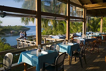 Restaurant, Hotel Anthony's Key Resort, Roatan, Honduras, Central America