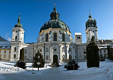 Baroque Ettal Benedectine Monastery, Ettal, Graswangtal Valley, Bavaria, Germany, Europe