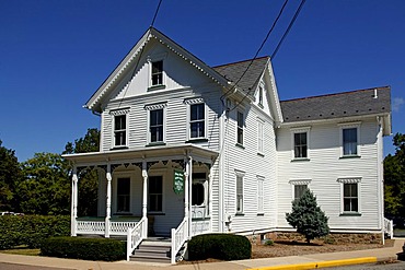 Wooden house with porch, Belvidere, New Jersey, USA