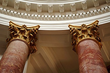 Corinthian columns in the St. Elisabeth Church, Nuremberg, Middle Franconia, Bavaria, Germany, Europe