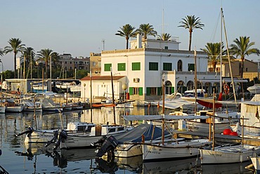 Boats in the harbour, Port de Portixol, Palma de Mallorca, Balearic Islands, Mediterranean, Spain, Europe