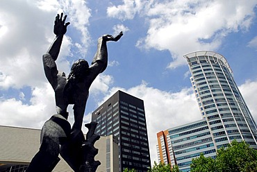 De Verwoeste Stad, the devastated city, Monument of Zadkine, Churchillplein, Rotterdam, South Holland, the Netherlands, Europe