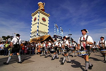 Opening ceremony, entering of the breweries, Wies'n, October fest, Munich, Bavaria, Germany, Europe