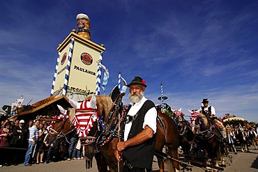 Opening ceremony, entering of the breweries, Wies'n, October fest, Munich, Bavaria, Germany, Europe