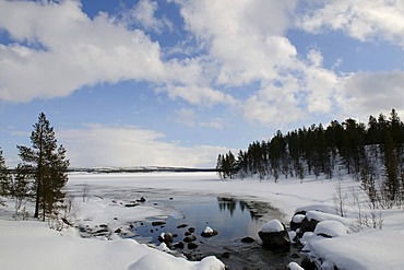 Inari Lake near Partakko, Finland, Europe