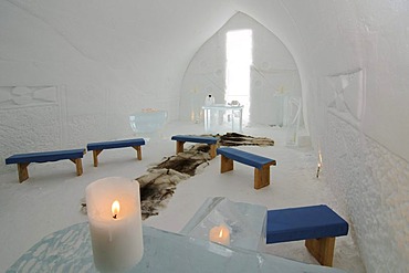 Igloo church, Icehotel Kakslauttanen, Ivalo, Lapland, Finland, Europe