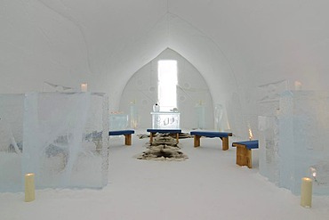 Igloo church, Icehotel Kakslauttanen, Ivalo, Lapland, Finland, Europe