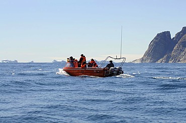 Boat tour at Tasiilaq, Ammassalik, East Greenland, Greenland