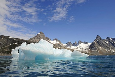 Icebergs in the Ikasartivaq-Fjord, East-Greenland, Greenland