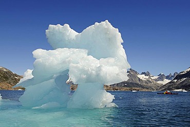 Icebergs in Ikasartivaq Fjord, East Greenland, Greenland