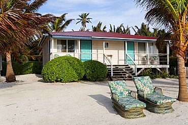 Bungalows, Turneffe Flats, Turneffe Atoll, Belize, Central America, Caribbean