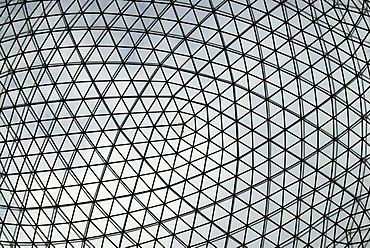 Glass and iron cupola of the Dali Museum, Teatre-Museu Dali in Figueres, Catalonia, Spain, Europe