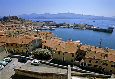 Forte Stella, Darsena - harbour, Portoferraio, Elba Island, Livorno Province, Tuscany, Italy, Europe