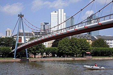 Holbeinsteg pedestrian bridge, Frankfurt, Hesse, Germany, Europe