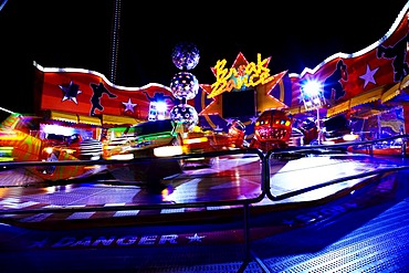 Velocity ride by night, Wiener Prater, Vienna, Austria, Europe