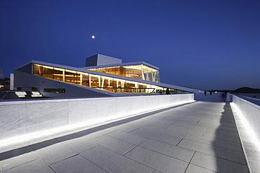 Oslo Opera in the evening, Norway, Scandinavia, Europe