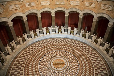 Victory goddesses from Ludwig Schwanthaler in the Befreiungshalle, Hall of Liberation, near Kelheim, Lower Bavaria, Bavaria, Germany, Europe