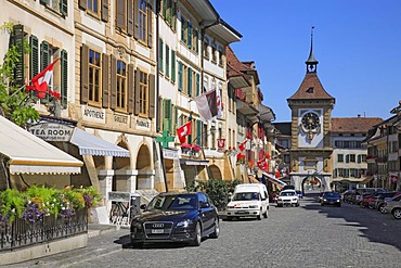 Murten in the canton of Fribourg, Switzerland, Europe