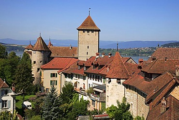 Murten in the canton of Fribourg, Switzerland, Europe