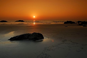 Sunset over the sea, Ngapali Beach, Burma, also called Myanmar, Southeast Asia